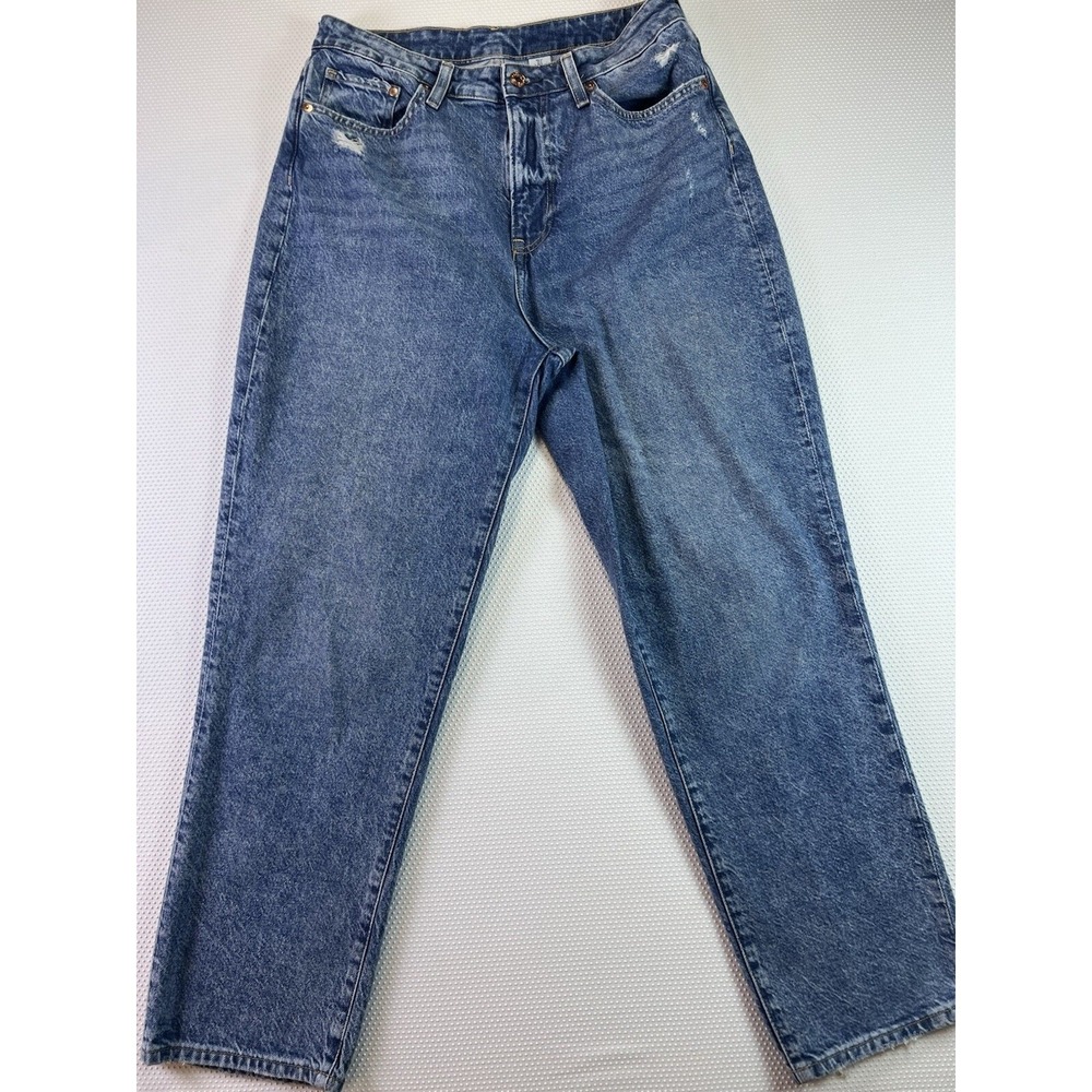 & Denim Curvy Fit Mom Jeans Ultra High Waist Ankle Length Women's Size 8